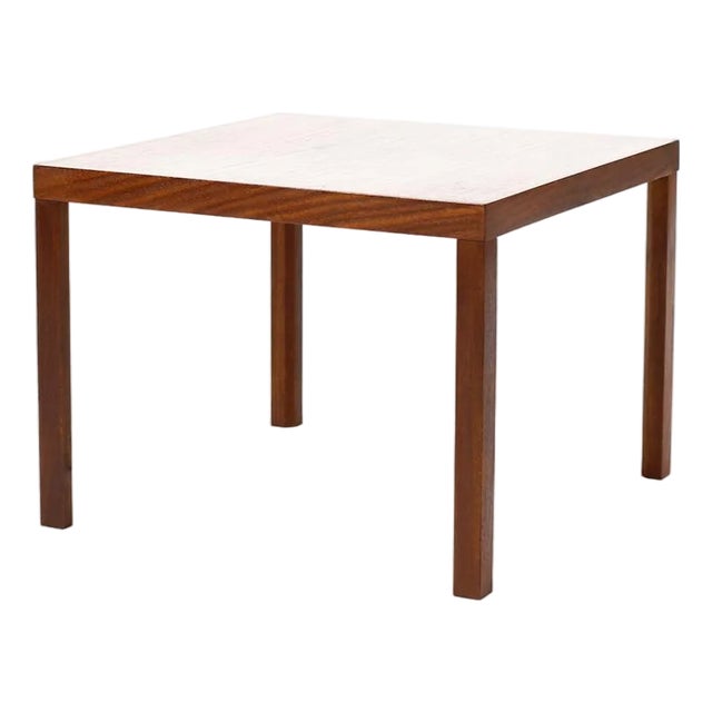 1960s Danish Modern Mid Century Square Teak Square Side Table — Hans Olsen — A For Sale