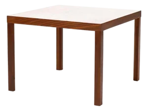 1960s Danish Modern Mid Century Square Teak Square Side Table — Hans Olsen — A