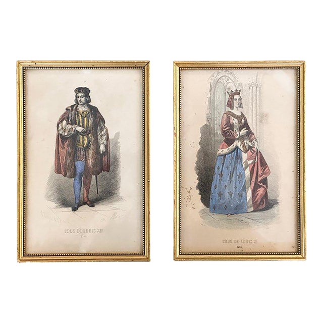18th Century Royalty Lithographs- Set of 2 For Sale