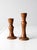 Mid 20th Century Vintage Turned Wood Candlestick Holders Pair For Sale - Image 5 of 10