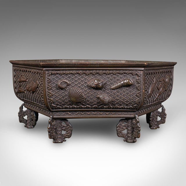 Victorian Antique Suiban Planter, Japanese Bronze Bonsai Jardiniere, Edo Period, Victorian For Sale - Image 3 of 12