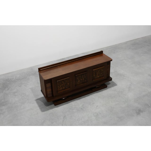 Art Deco French Oak Sideboard from Jacques Klein, 1925 For Sale - Image 11 of 18