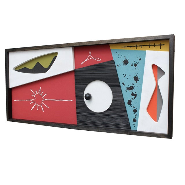 "AUTOUR DE NOUS" Handmade Painted Wood Wall Art AUTOUR DE NOUS (Around Us) is a mid-century modern inspired celebration of...