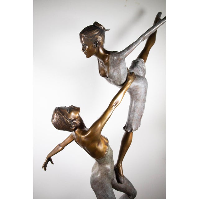 Contemporary Late 20th Century Mario Jason Pas De Deux VI - Limited Edition Bronze Ballet Sculpture, 40" H For Sale - Image 3 of 7