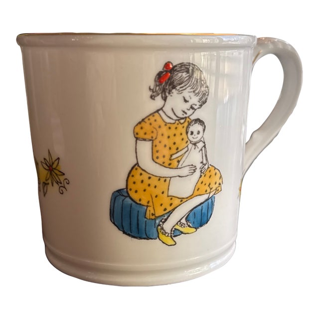 Mid 20th Century Wednesday’s Child Mug by Royal Worcester For Sale