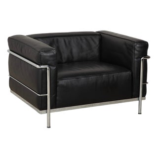 LC 3 Leather Chair by Le Corbusier for Cassina For Sale