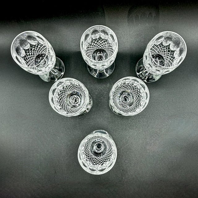 Waterford Crystal Colleen Short Stemmed Wine Glass Goblets, 1960s, Set of 6 For Sale - Image 8 of 13
