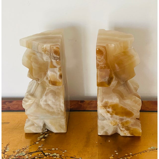 Pair Onyx Stone Sphinx Bookends For Sale In Miami - Image 6 of 6
