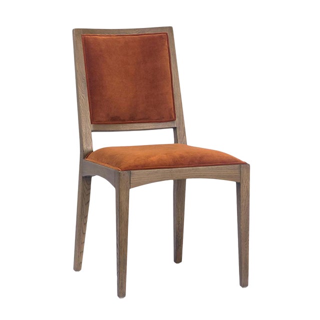 Burnt Orange Velvet Dining Chair Chairish
