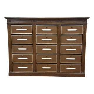20th Century Oak Filing Cabinet by Chalmette Paris-Brussels For Sale