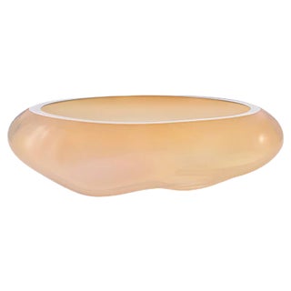 Supernova I M Amber Iridescent Bowl by Simone Lueling for ELOA For Sale