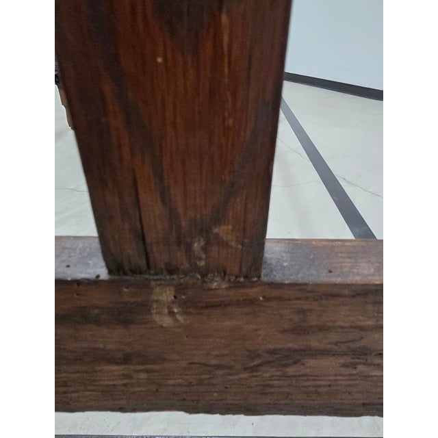 French Antique Full Size Bedframe, Barley Twist With Original Iron Castors and Rails For Sale - Image 18 of 18