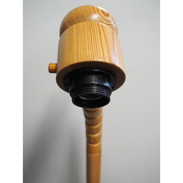 Wood Pine Floor Lamp for Solbacken, Sweden, 1970s For Sale - Image 7 of 15