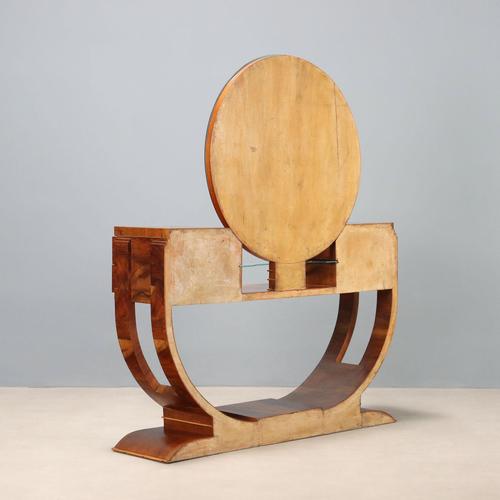 Art Deco Dressing Table Veneered in Walnut Pedule For Sale - Image 11 of 12