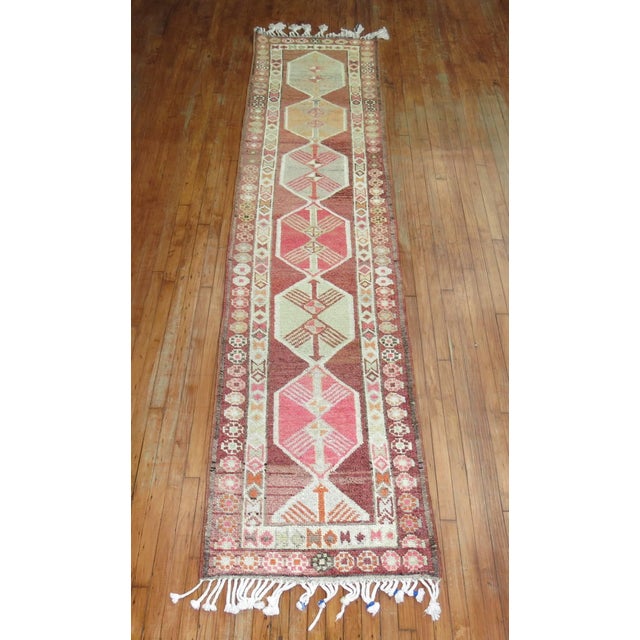 Vintage Turkish Kurd Runner For Sale - Image 4 of 6