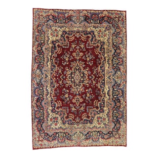 Vintage Persian Yazd Rug - 09'08 X 14'01 For Sale