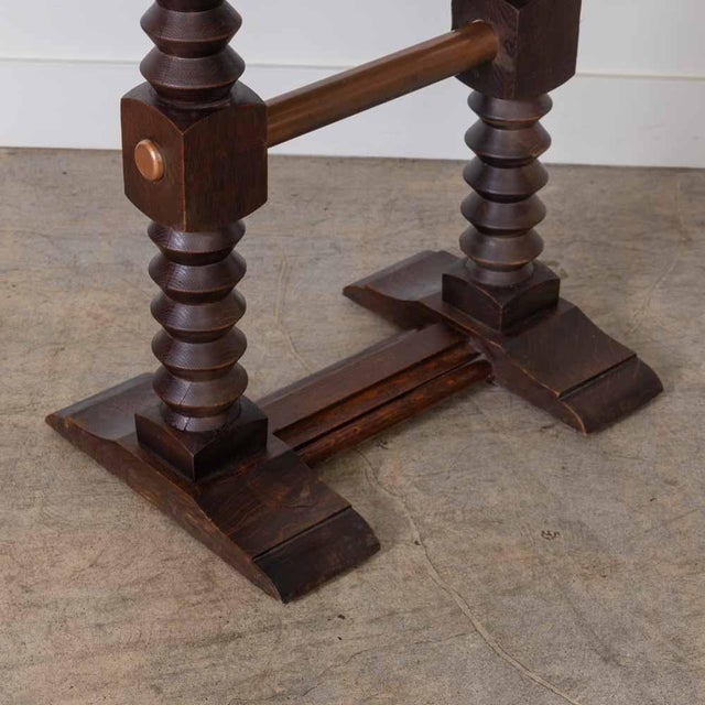 1940s French Wood and Copper Side Table by Charles Dudouyt For Sale - Image 13 of 16