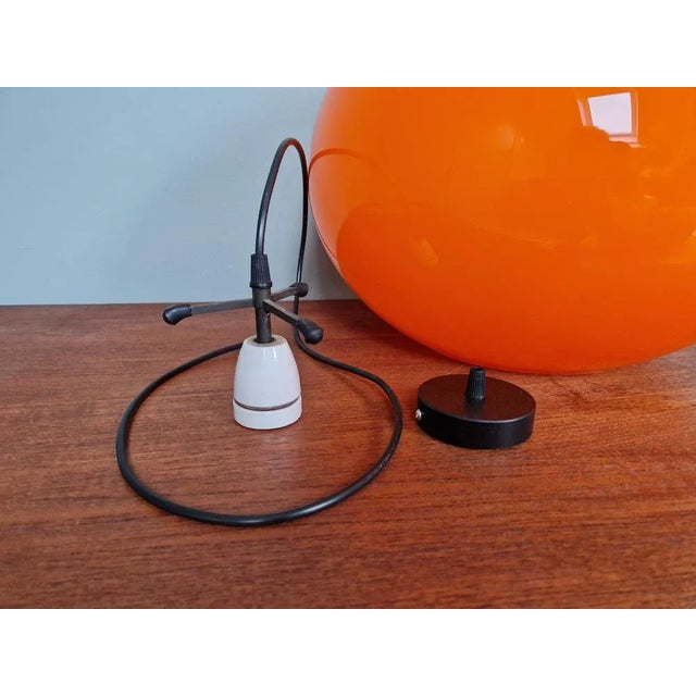 Oignon Xen Suspension in Orange Opaline Glass by Alessandro Pianon for Vistosi, 1960s For Sale - Image 11 of 16