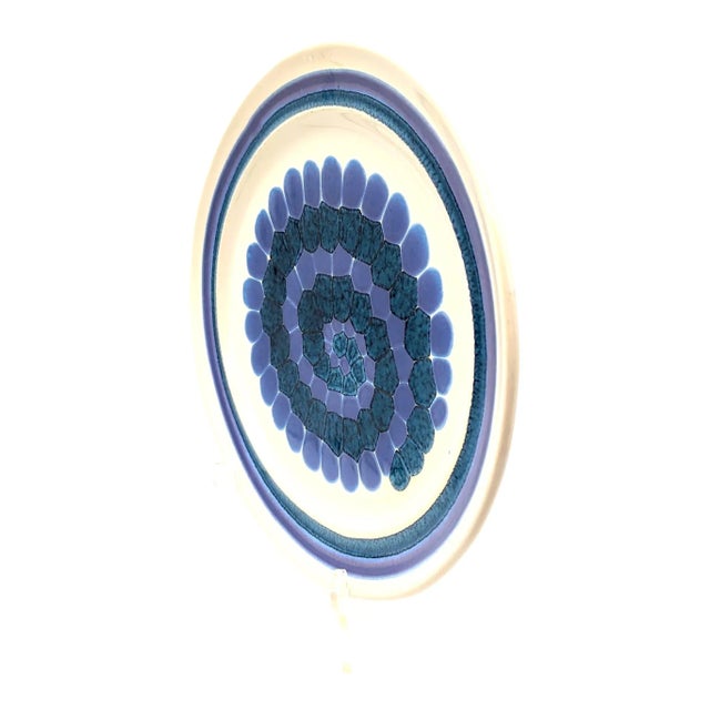 1970s Vintage Franciscan "Moondance" Stoneware Oval Serving Platter For Sale - Image 5 of 12