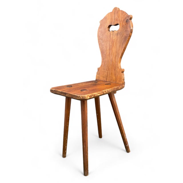 Alpine Chair in Fir, 1850s For Sale - Image 9 of 16