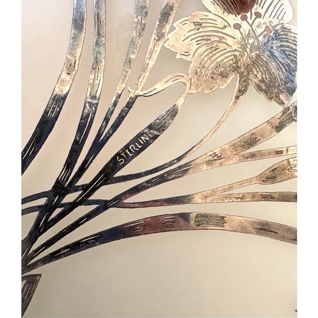 Art Nouveau Antique Loetz Sterling Silver and Frosted Glass Vase - Art Nouveau Style For Sale - Image 3 of 8