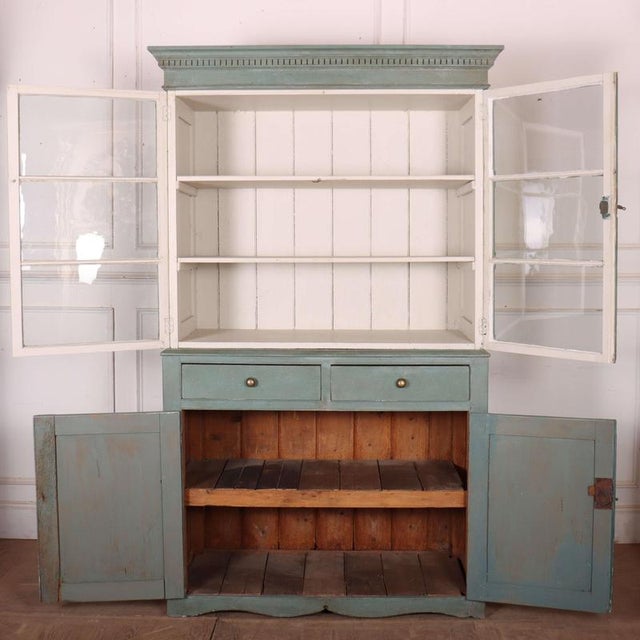 Scottish Glazed Kitchen Cabinet in Pine For Sale - Image 10 of 14