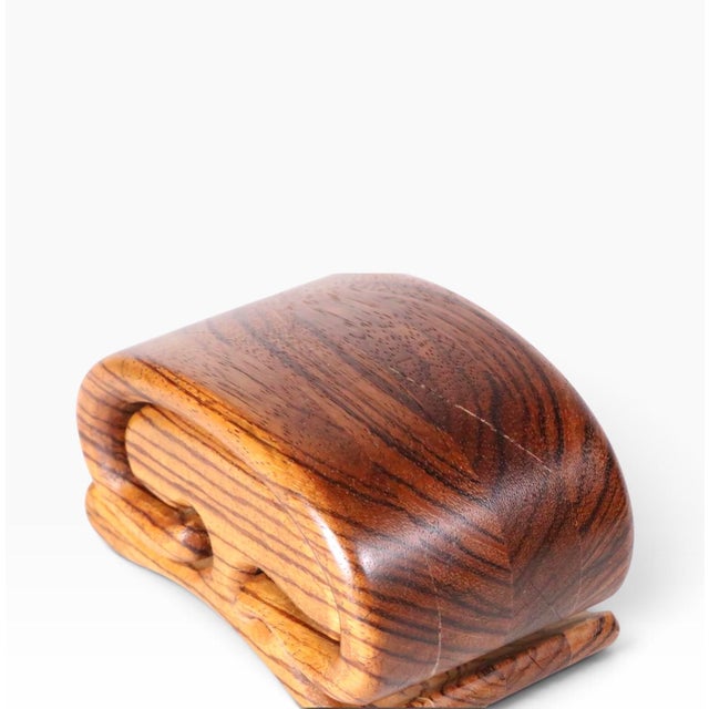 Brown Richard Rothbard Mushroom Form Wood Trinket Box C. 1970's For Sale - Image 8 of 8