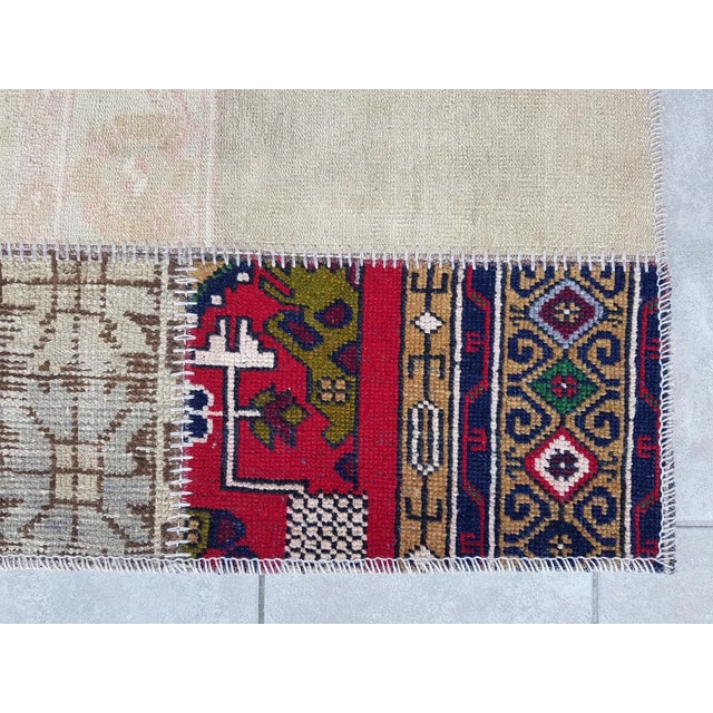 Turkish Oushak Vintage Wool Rug For Sale - Image 3 of 10