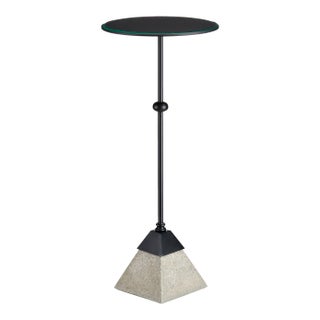 Currey & Company Parna Concrete Accent Table For Sale