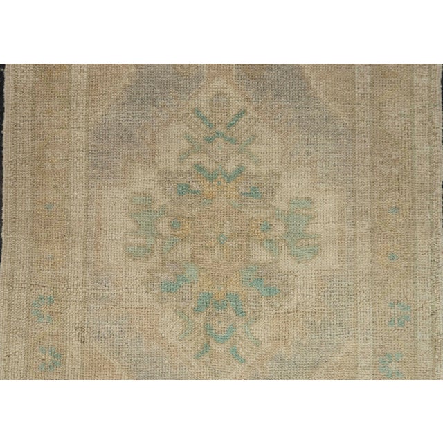 Turkish Mini Rug Oriental Hand Knotted Vintage Rug 1'10" x 3'8" #21011 For Sale - Image 4 of 8