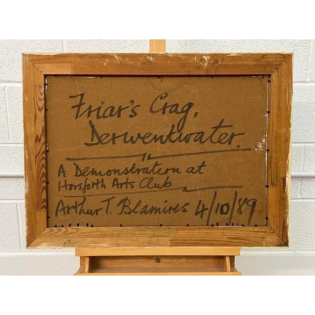 Arthur Terry Blamires, Oil Painting of Derwent Water English Lake District by British Landscape Artist, 1989 For Sale - Image 11 of 13