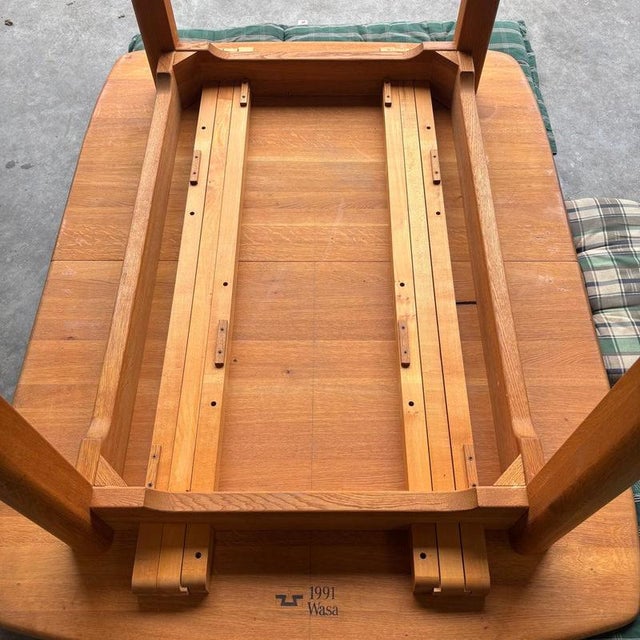 Large Oak Dining Table by Wasa, 1990s For Sale - Image 14 of 15