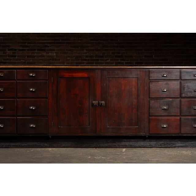 Early 20th Century Apothecary Counter With Drawers and Cupboards For Sale - Image 4 of 14
