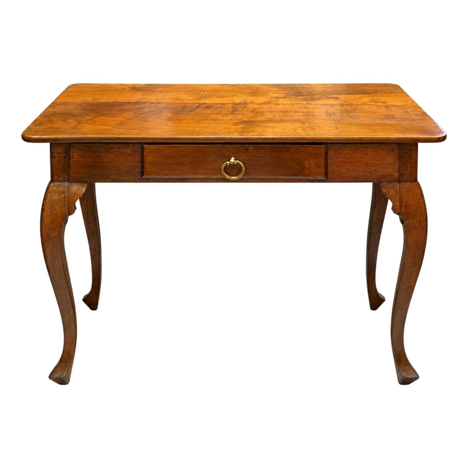 Antique Provincial Queen Anne Cabriole-Leg Writing Table in Warm ...