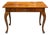 Antique Provincial Queen Anne Cabriole-Leg Writing Table in Warm Patinated Wood With Brass Ring Pull, Circa 1780–1830 For Sale