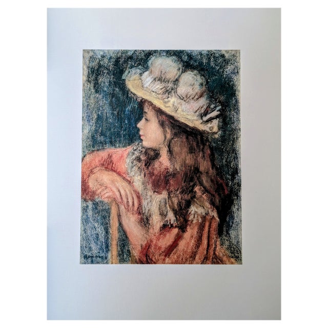 Pierre-Auguste Renoir, Profile of a Young Girl, Lithograph For Sale