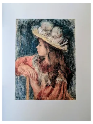 Pierre-Auguste Renoir, Profile of a Young Girl, Lithograph