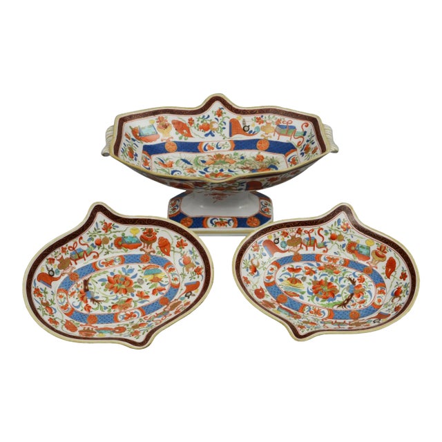 Minton Three-Piece Dessert Set For Sale