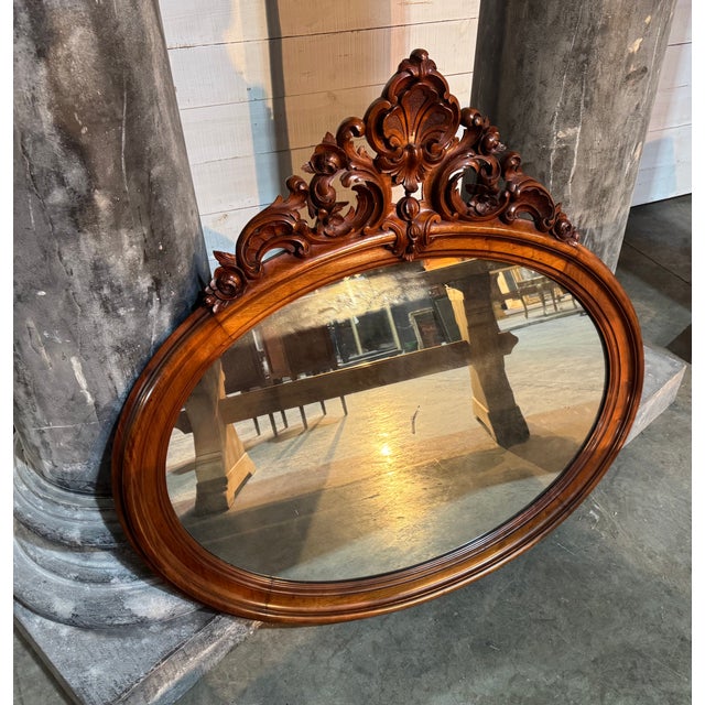 Large Antique French Wall Mirror, 1880 For Sale - Image 10 of 10