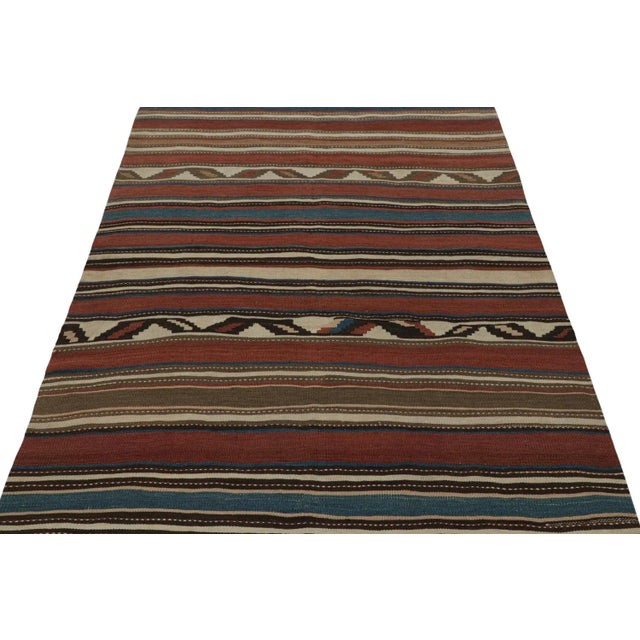 Tribal 1950s Vintage Tribal Kilim Rug in Polychromatic Geometric Patterns by Rug & Kilim For Sale - Image 3 of 7