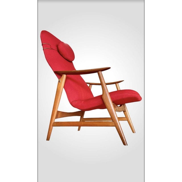 Mid-Century Modern Mid-Century Sculptural Teak Model 500 High-Back Armchair by Braathen & Brattrud for Dokka Mobler, Norway, 1950s For Sale - Image 3 of 18