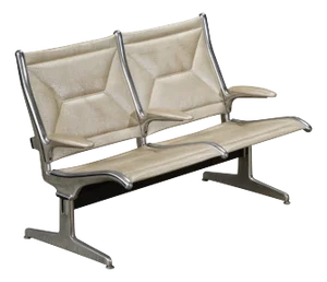 Restored Charles Eames for Herman Miller Tandem Seating System w Edelman Leather