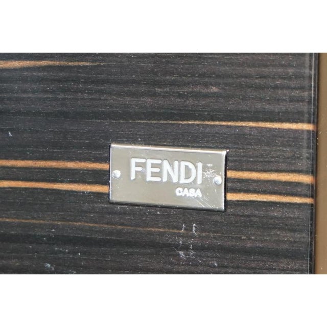 Macassar Ebony Nascondino Dressing Table and Stool from Fendi Casa, Italy, Set of 2 For Sale - Image 17 of 18