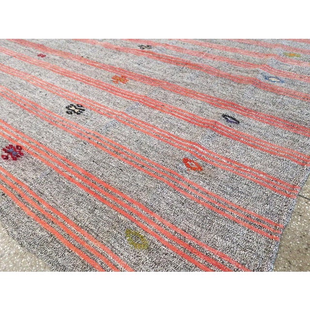 Galerie Shabab Collection Mid-20th Century Handmade Turkish Flat-Weave Kilim Accent Carpet For Sale - Image 9 of 10