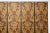 Wood Four-Panel Red and Gold Screen with Hand-Painted Floral and Foliate Motifs For Sale - Image 7 of 12
