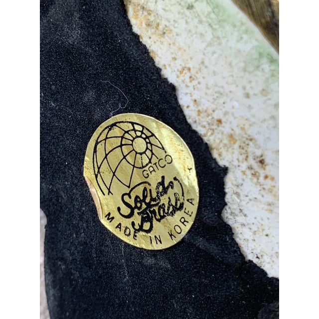 Vintage Solid Brass Gatco Sliced Apple Bookends For Sale - Image 12 of 13