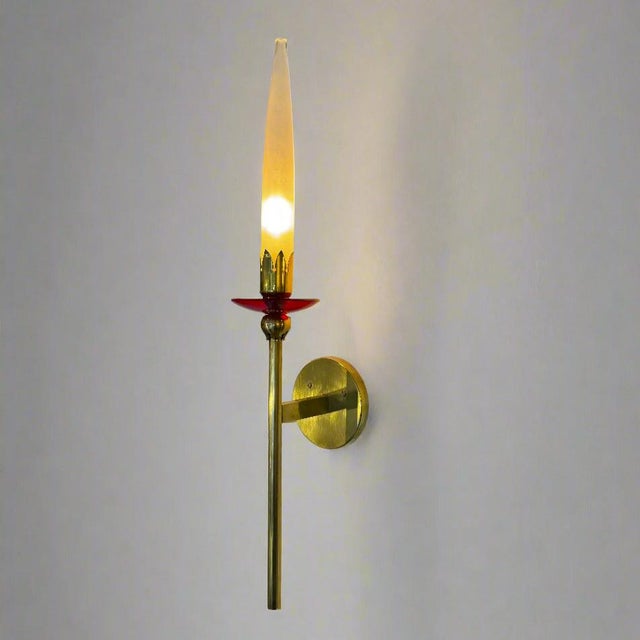 Mid-Century Modern 1950s Pair of Sconces by Angello Lelli for Arredoluce For Sale - Image 3 of 9