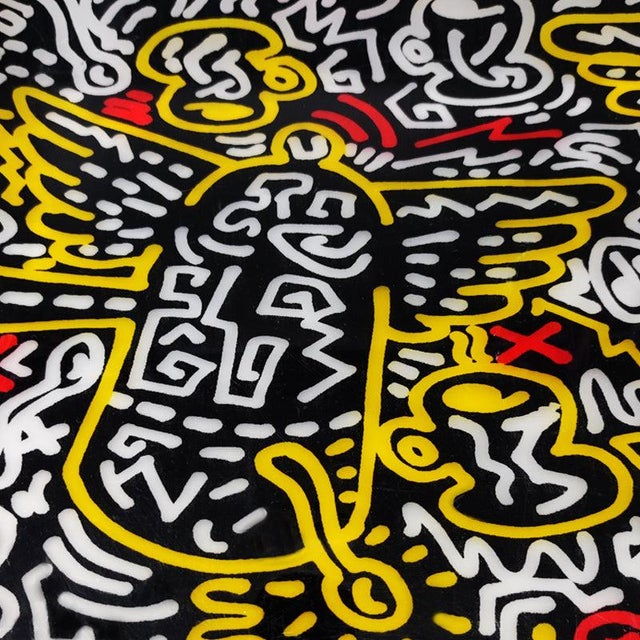 Plastic Pop Art Serving Tray by Keith Haring for Café Des Arts, 1990s For Sale - Image 7 of 10