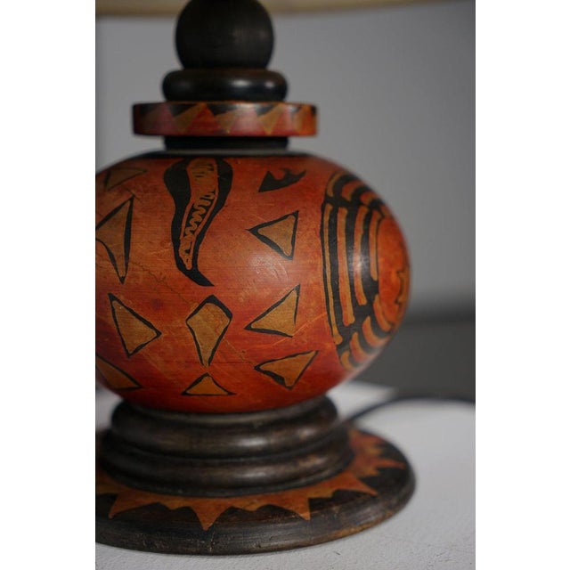 Wood Amsterdamse School Table Lamp by H. Steinpatz For Sale - Image 7 of 10