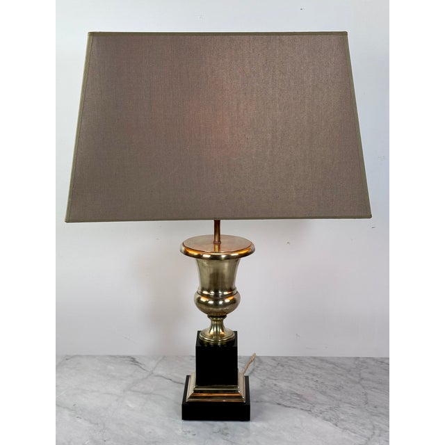Bronze and Marble Lamp in the style of Maison Charles, 1950s For Sale - Image 9 of 13